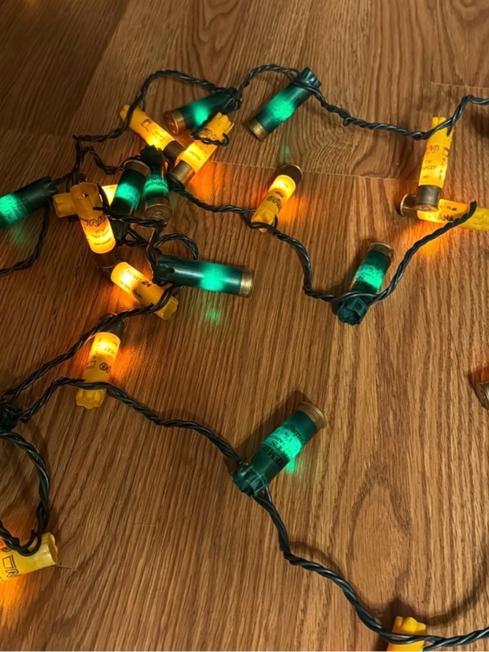 Vintage 46’ Remington Diana Shotgun Shell Christmas String Lights Cowboy Hunting